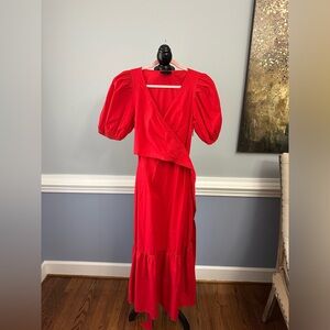 Sugarlips Vibrant Red Asymmetrical Dress